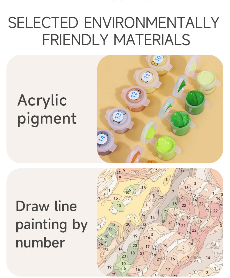 Kit Pintr Por Numeros en mini sets de 6 cuadros de 20x20cms