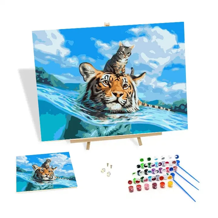 Pintar por números- TAMAÑO 40X50 sin marco.