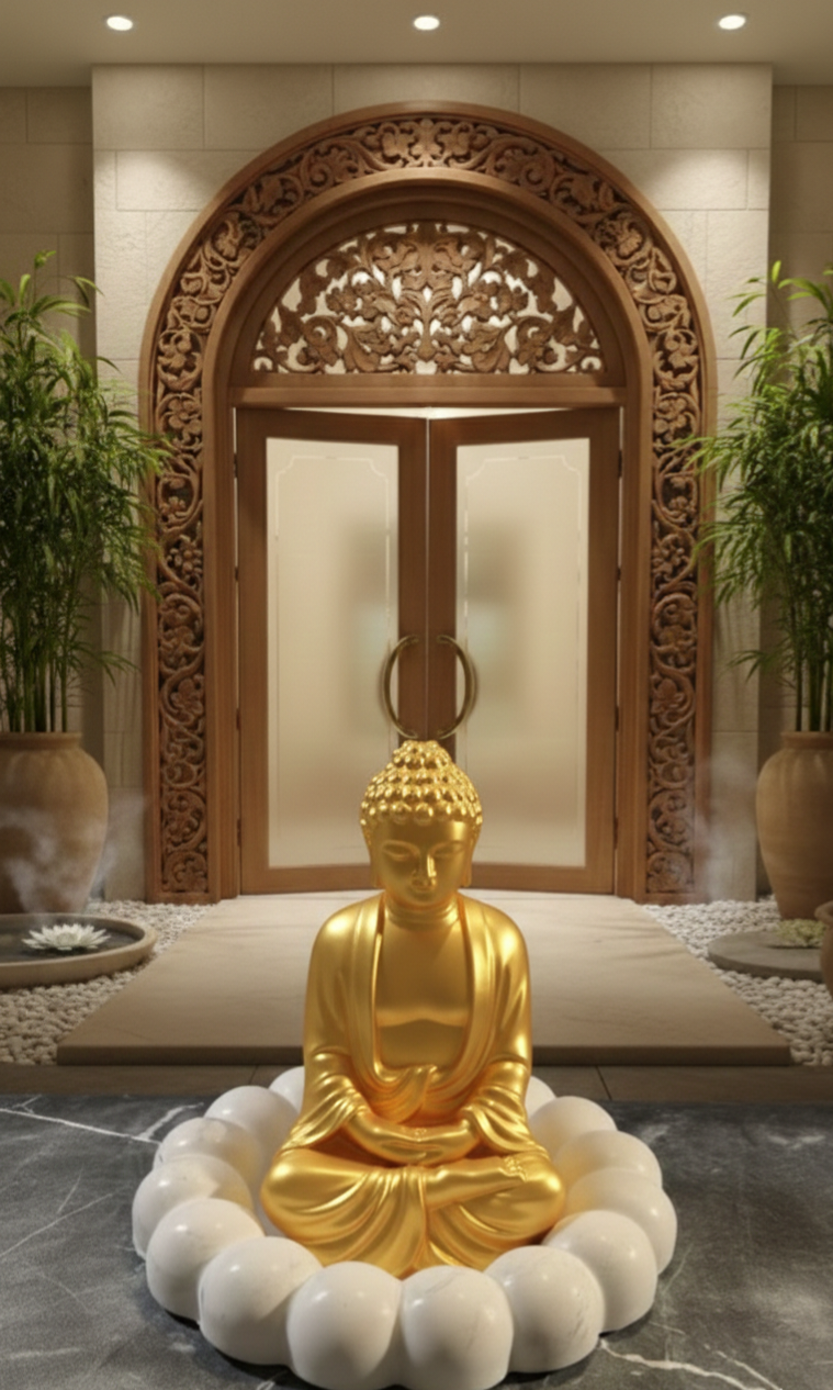 Buda Decorativo Artesanal – Calma y Armonía en Cada Espacio Añade un toque de serenidad y equilibrio a tu hogar con este delicado Buda decorativo, cuidadosamente elaborado en yeso cerámico de alta calidad.