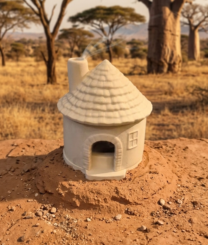 Convierte cualquier rincón de tu hogar en un refugio de calma con esta encantadora casita para quemar incienso y velas de té aromáticas.