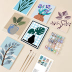 Kit Pintar Por Numeros en mini sets de 6 cuadros de 20x20cms