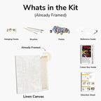 Kit pintar por Números -Gato Mirada Celestial- Tamaño 40x50cms