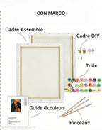 Kit de pintar por números que incluye:  Lienzo numerado, pinceles, pinturas acrílicas numeradas, y mapa de referencia  Plazo de entrega aproximado entre 10-15 días,  Envío Gratuito