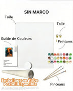 Kit de pintar por números que incluye:  Lienzo numerado, pinceles, pinturas acrílicas numeradas, y mapa de referencia  Plazo de entrega aproximado entre 10-15 días,  Envío Gratuito