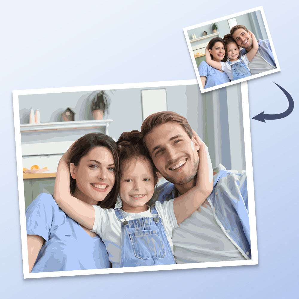 Tu Foto en Pintar por Números – Arte Personalizado 40X50 CMS