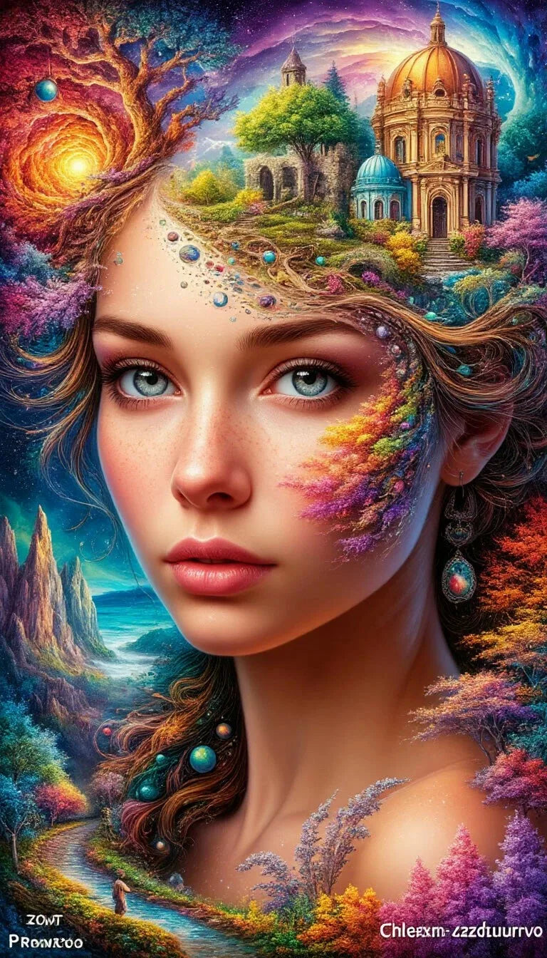 Pintura de diamantes DIY, nueva colección, tamaño grande, hermoso paisaje forestal.