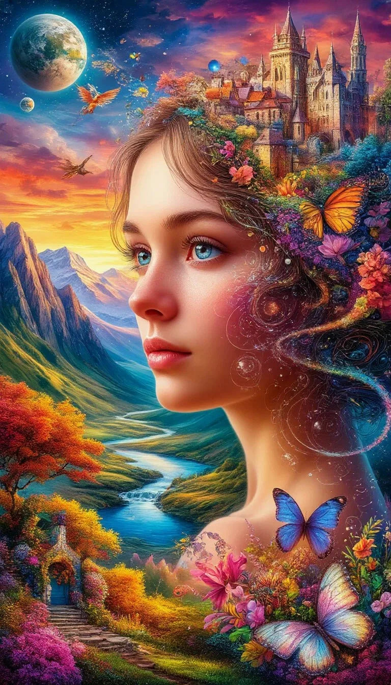 Pintura de diamantes DIY, nueva colección, tamaño grande, hermoso paisaje forestal.