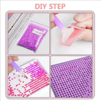 Pintura de diamantes con forma de taza de café navideña, recién llegadas 2025, mosaico de diamantes.