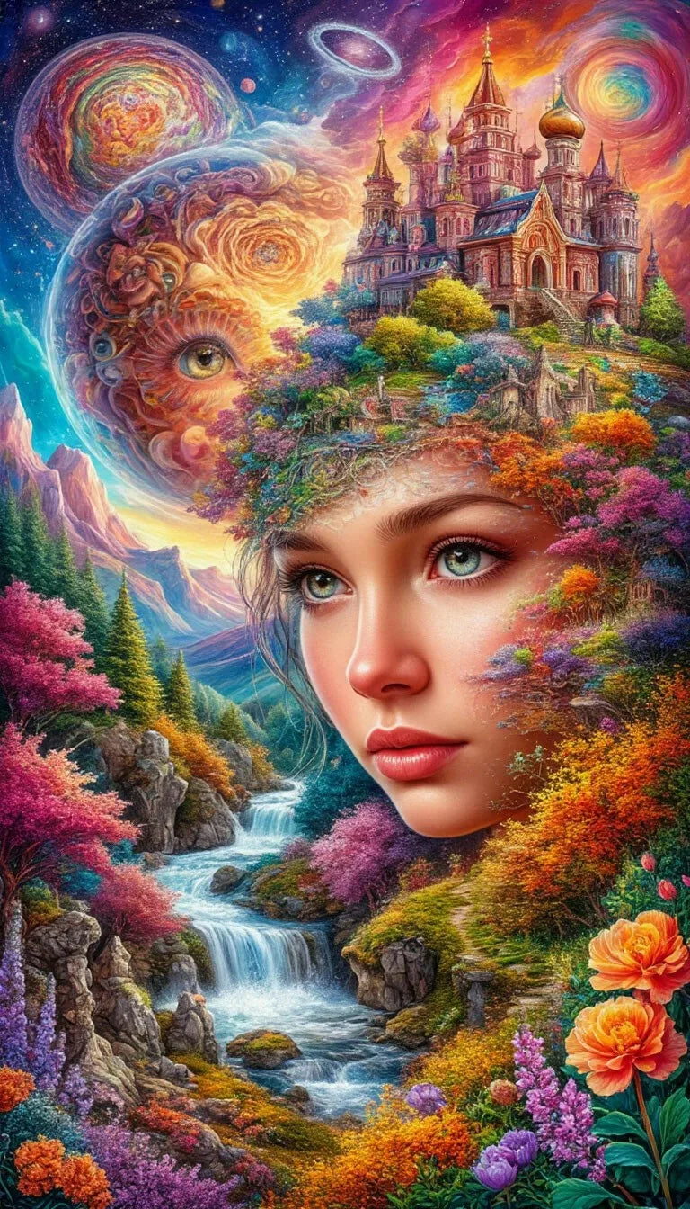 Pintura de diamantes DIY, nueva colección, tamaño grande, hermoso paisaje forestal.