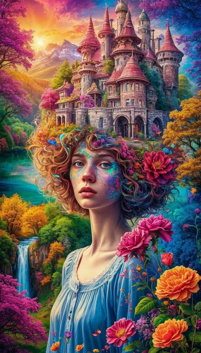 Pintura de diamantes DIY, nueva colección, tamaño grande, hermoso paisaje forestal.