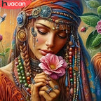 Pinturas de diamantes mujer, diseño de flores.