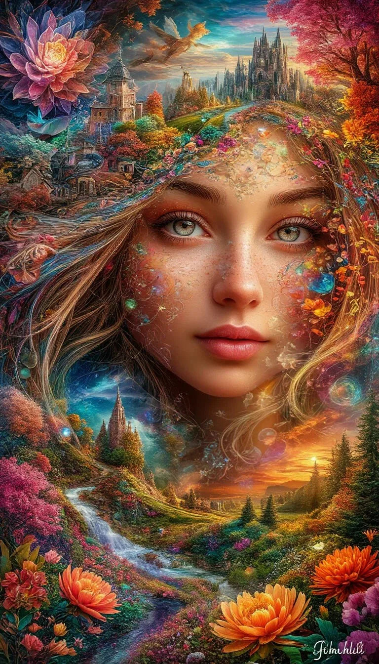 Pintura de diamantes DIY, nueva colección, tamaño grande, hermoso paisaje forestal.