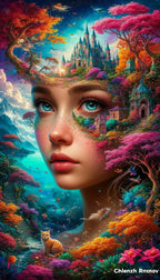 Pintura de diamantes DIY, nueva colección, tamaño grande, hermoso paisaje forestal.