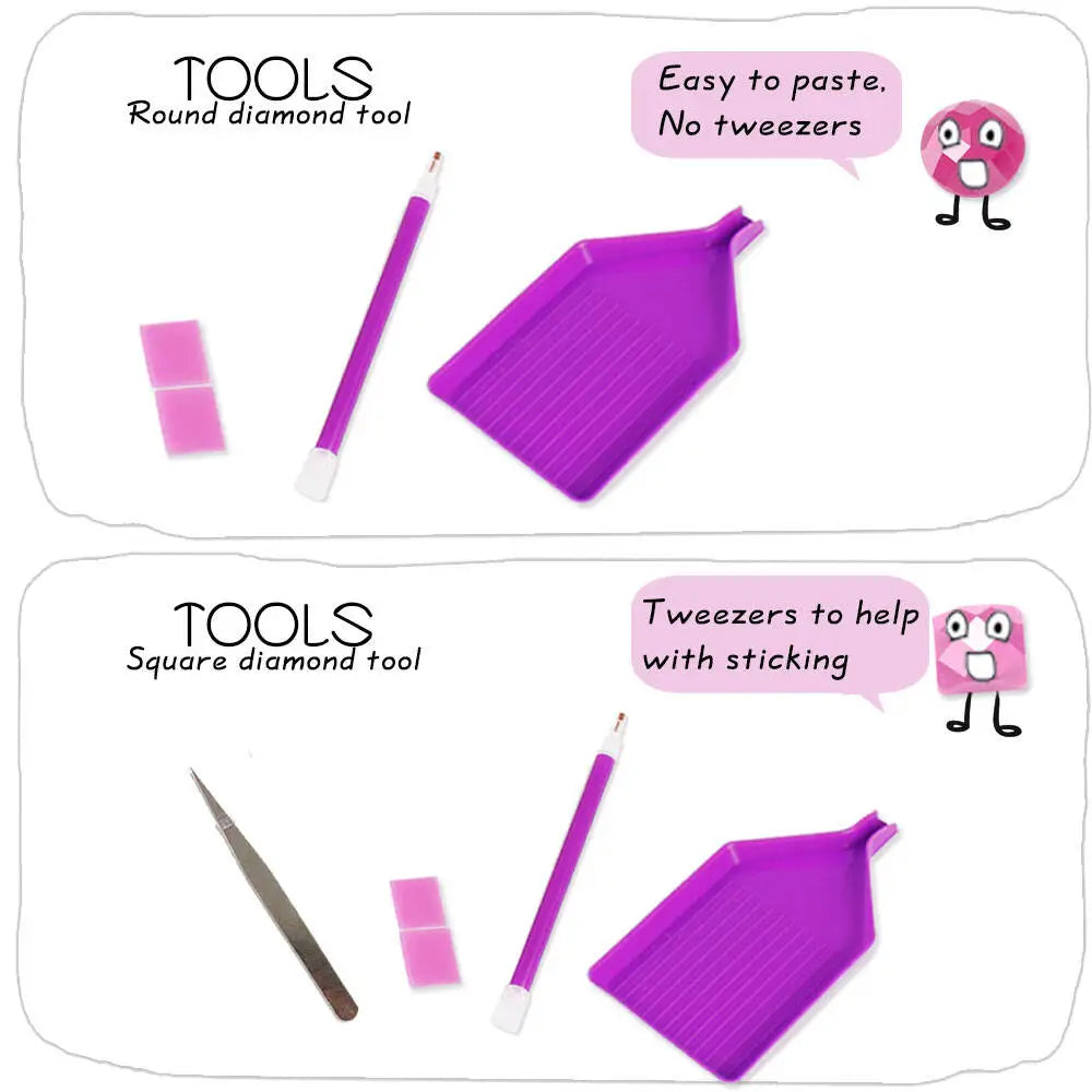 Pintura de diamante Invierno "Ardilla esquiando"