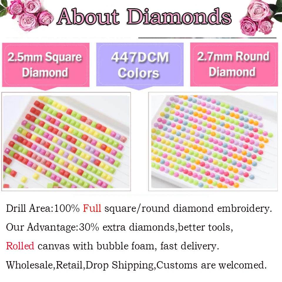 Pintura de diamantes DIY, nueva colección, tamaño grande, hermoso paisaje forestal.